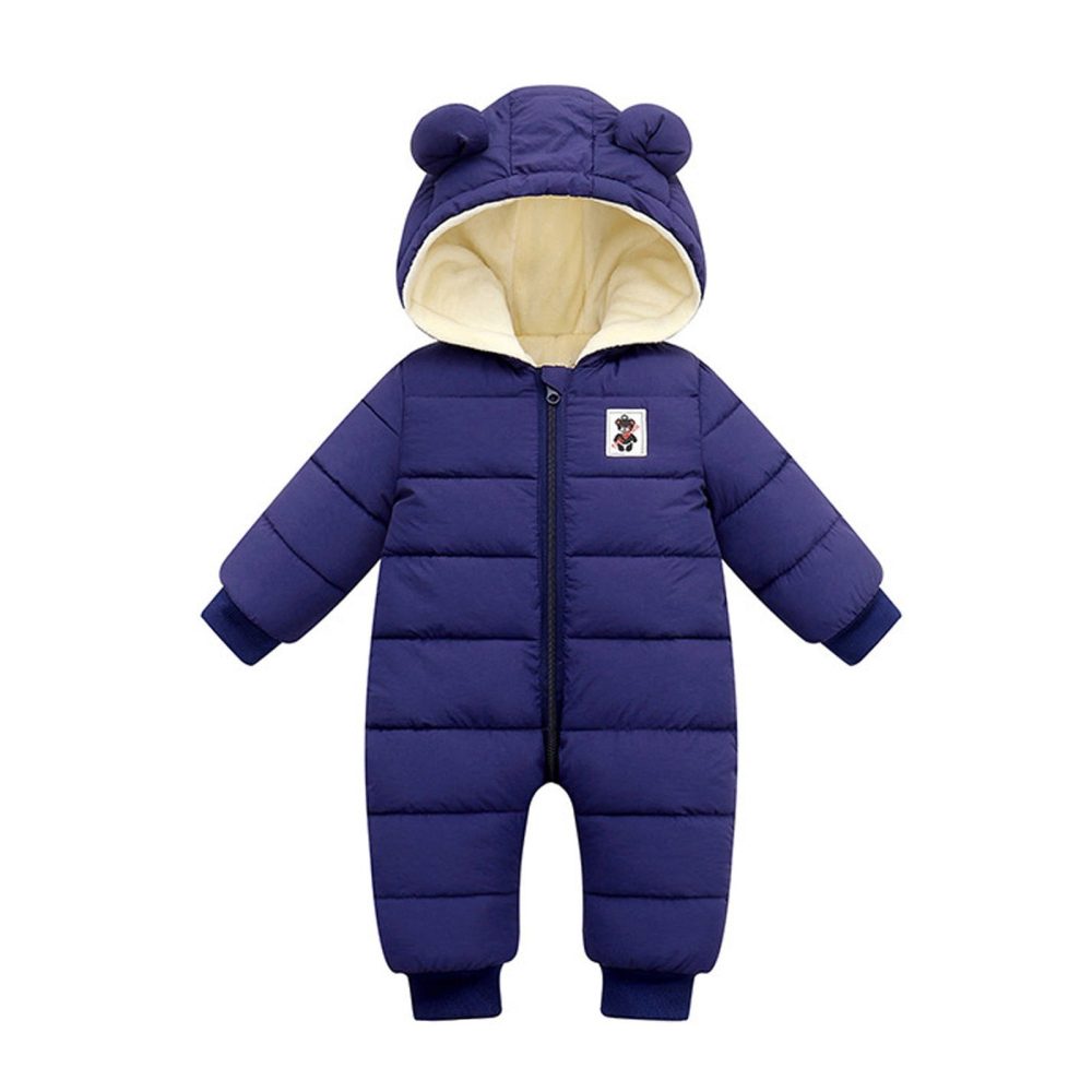 Winter Overall Baby Girls Boys Romper Warm Hooded Snowsuit Windproof Jumpsuit Coat - Image 4