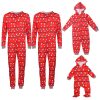 Christmas Pajamas Onesis  Matching String Lights Pattern Zipper Hood for Family - Image 2