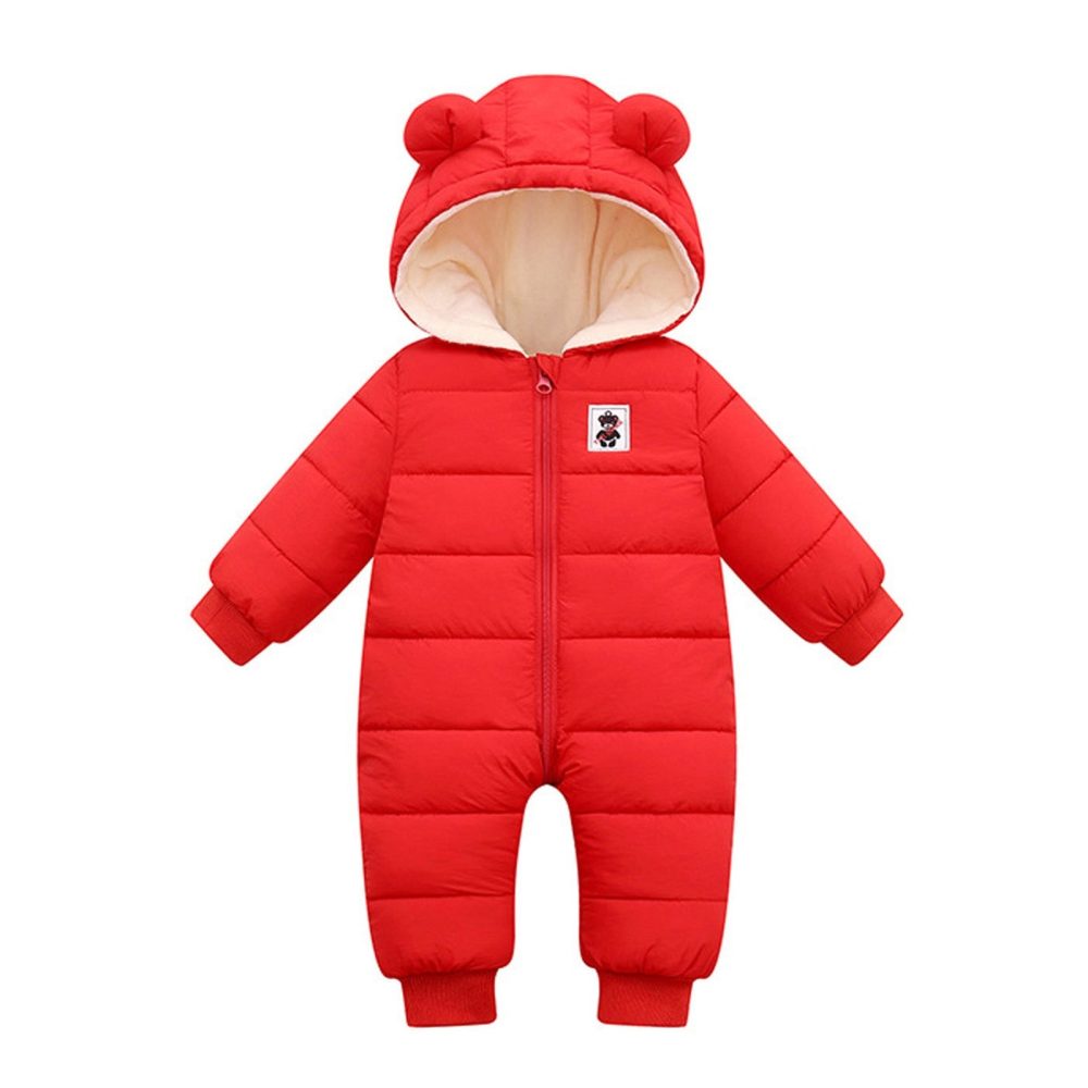 Winter Overall Baby Girls Boys Romper Warm Hooded Snowsuit Windproof Jumpsuit Coat - Image 5